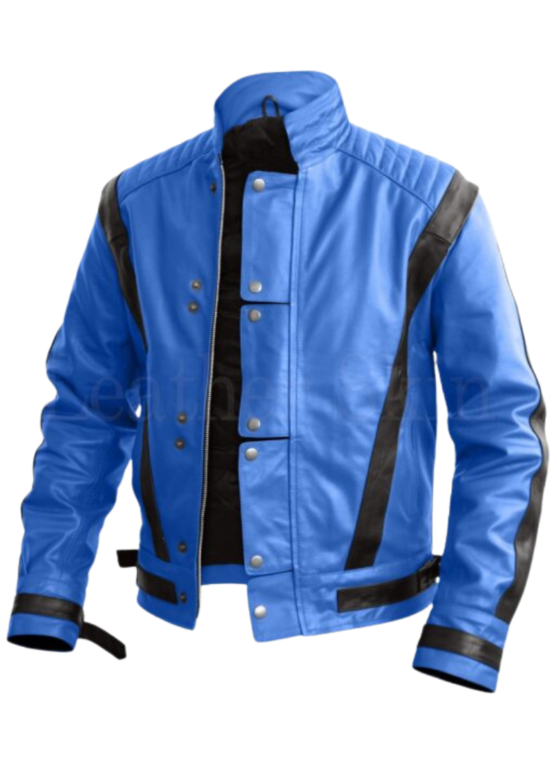 Untitled design (70) Men Handmade Genuine Leather Michael Jackon Leather Jacket - Image 1
