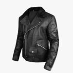 Real Black Lambskin Leather Jacket For Men Biker Classy Casual Leather Jacket - Image 2