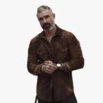 Genuine Lambskin Dark Brown Suede Leather Shirt For Men Casual Formal Shirt