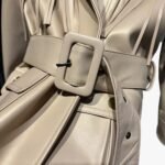 Handmade Lambskin Women Fringe Leather Jacket With Belt Stylish Party Wear Designer Coat Celebrity Jacket - Image 3