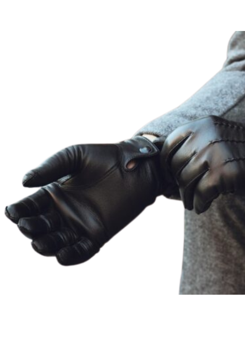 Untitled design (73) LE CRAZE Premium Black Leather Gloves - Image 1