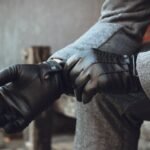 New Genuine Leather Gloves Men's Black Winter Walking Driving with Inside Fur