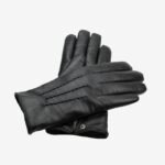 New Genuine Leather Gloves Men's Black Winter Walking Driving with Inside Fur - Image 4