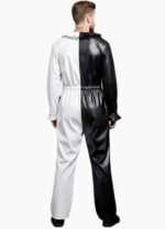 LE CRAZE Black & White Harlequin Halloween Costume for Men - Image 2