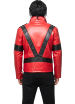 Michael Jackson Thriller Jacket: 80s Red Leather MJ Costume - Image 2