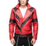 Michael Jackson Thriller Jacket: 80s Red Leather MJ Costume