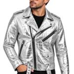 Mens Leather Jacket in Olive Green Suede, Trucker Shirt Style with Button Front (Copy)