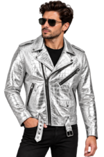 Mens Leather Jacket in Olive Green Suede, Trucker Shirt Style with Button Front (Copy)